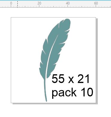 Feather 1 pack of 10.Chipboard